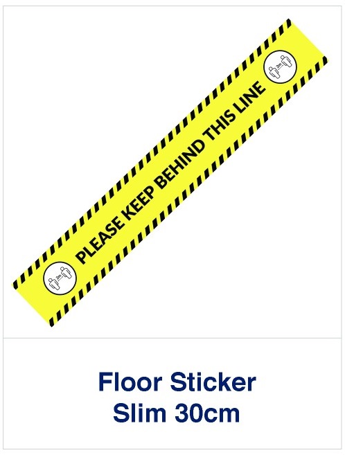 Covid 19 circle floor sticker arrow